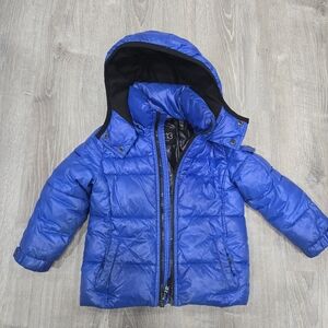 S13 Cobalr Blue Quilted Hooded Puffer Jacket Size 4-5